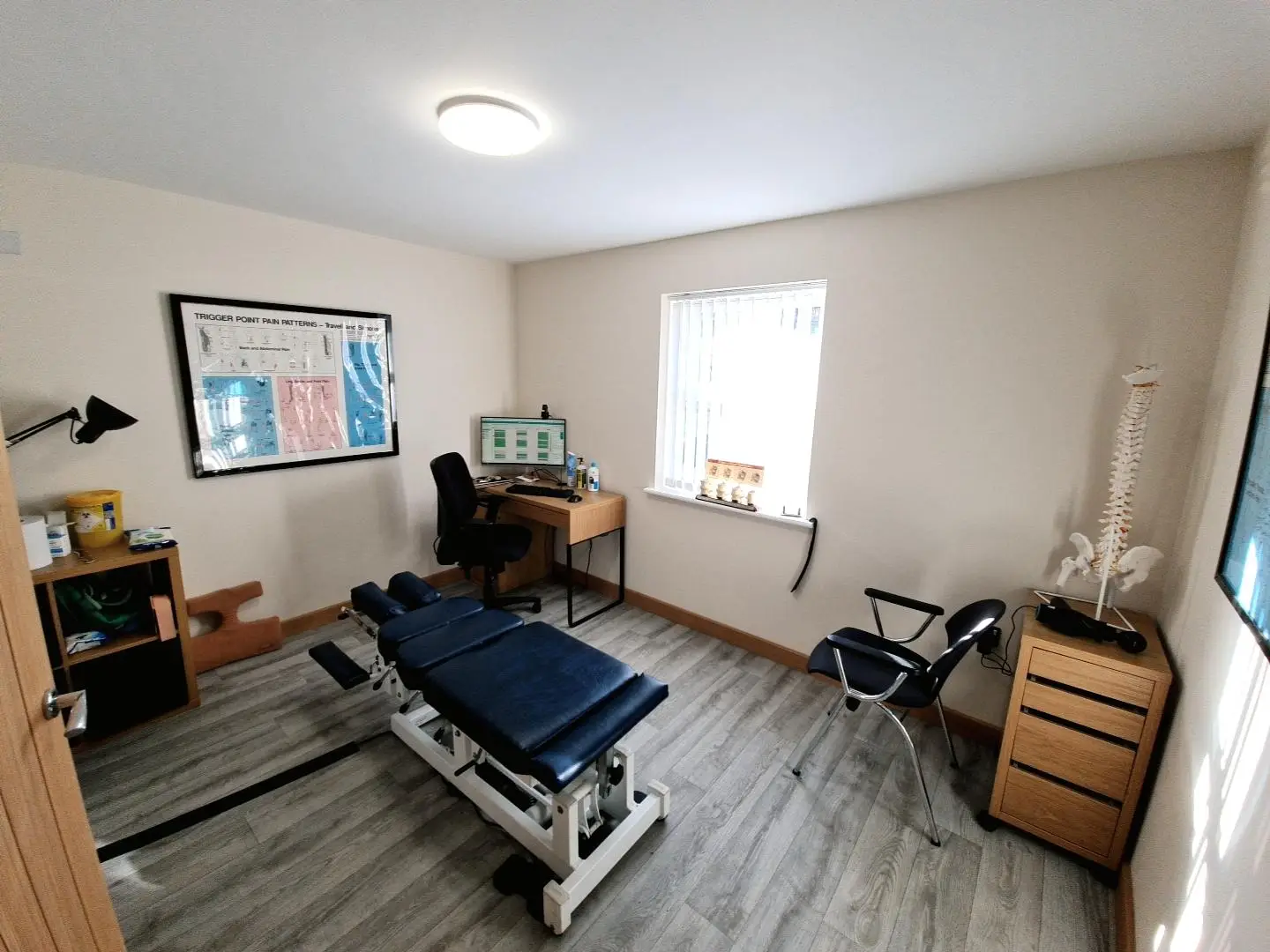 Newton Abbot chiropractor treatment room - Momentum Chiropractic clinic interior