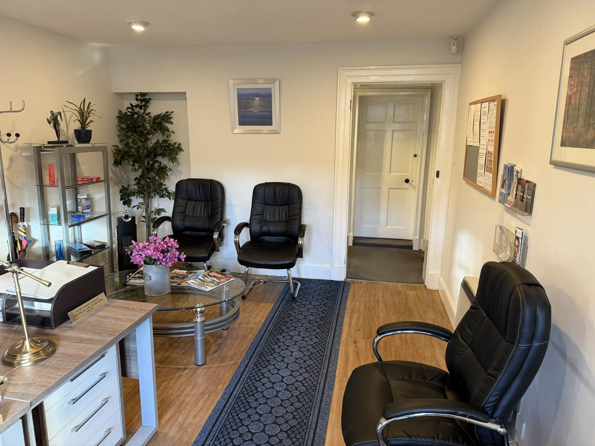 Taunton chiropractor treatment room - Momentum Chiropractic clinic Somerset